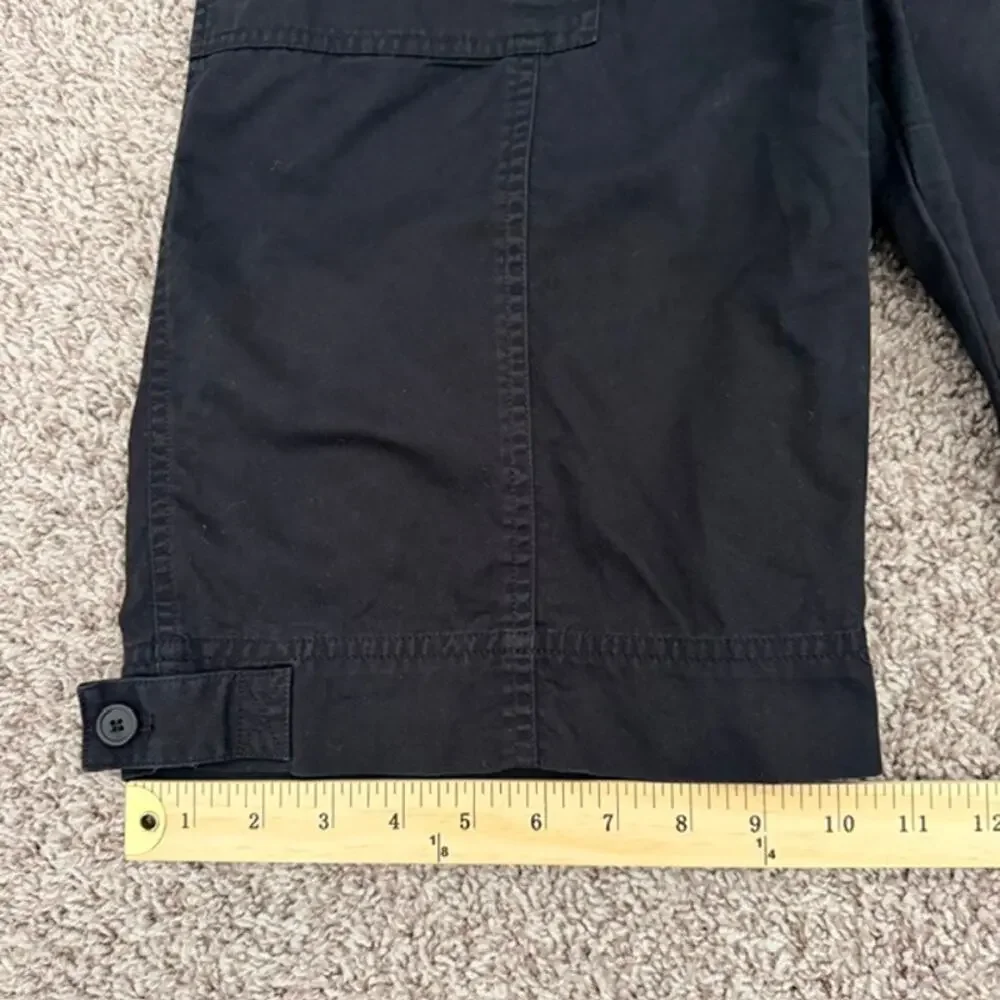 Jones New York Sport Black Chino Bermuda Shorts Women 12 100% Cotton 12